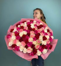 Купить букет 101 роза эквадор
