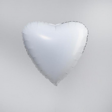 Фольгированный шар сердце "белый"