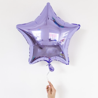 Фольгированный шар звезда, цвет сиреневый, 46 см