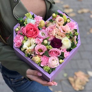 Купить сердце с цветами "лаванда"