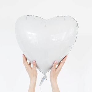 Фольгированный воздушный шар сердце 46 см в ассортименте